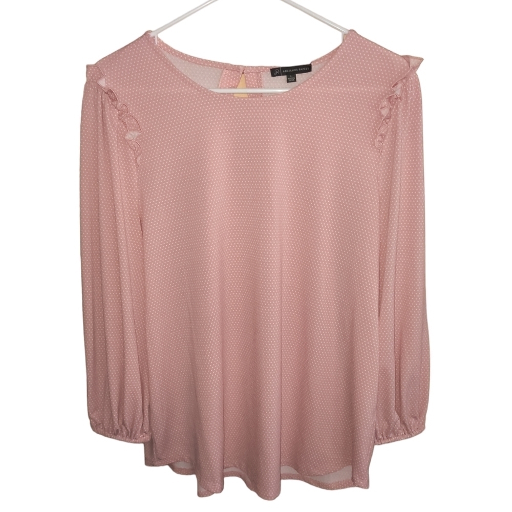 Adrianna Papell 3/4 Sleeve Blouse Size L